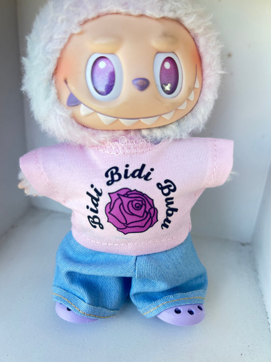 Bidi Bidi Bubu – Selena Purple Rose Labubu T-Shirt